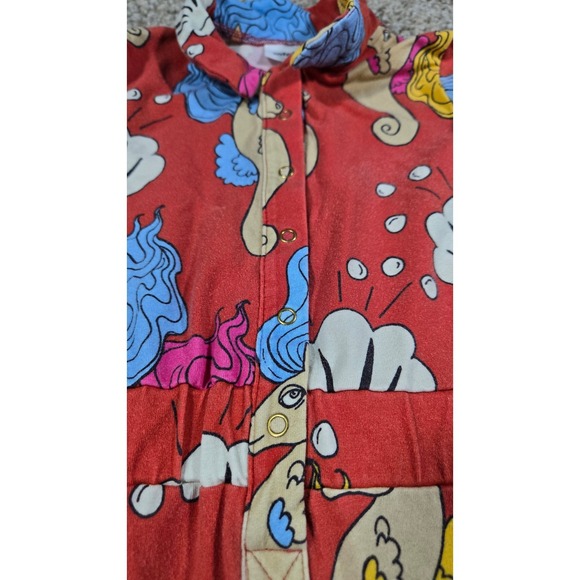 Mini Rodini Seahorse Playsuit Romper Red Size 80/86 (9-18M) - Picture 2 of 12